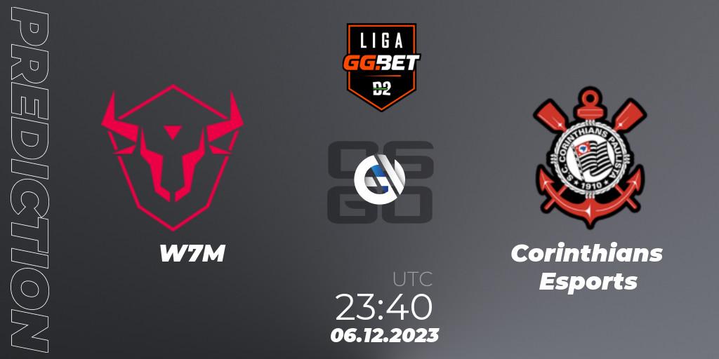 W7M contre Corinthians Esports : prédiction de match. 07.12.2023 at 00:00. Counter-Strike (CS2), Dust2 Brasil Liga Season 2