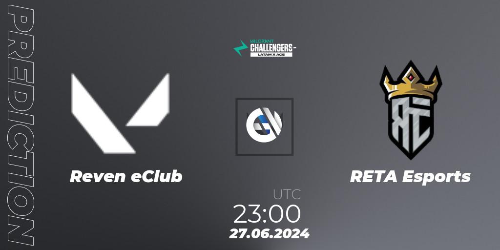 Reven eClub contre RETA Esports : prédiction de match. 27.06.2024 at 23:00. VALORANT, VALORANT Challengers 2024 LAN: Split 2
