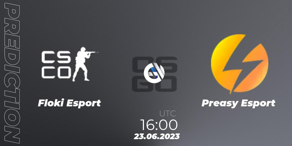 Floki Esport contre Preasy Esport : prédiction de match. 23.06.2023 at 16:00. Counter-Strike (CS2), Preasy Summer Cup 2023