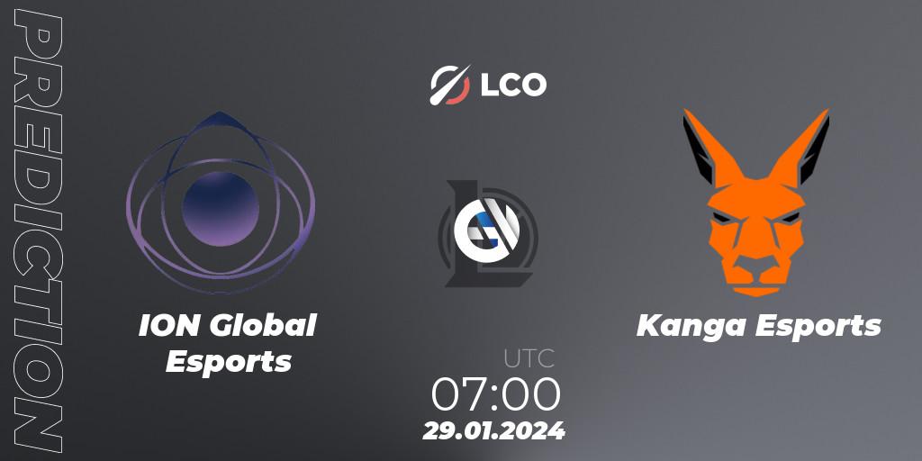 ION Global Esports contre Kanga Esports : prédiction de match. 29.01.24. LoL, LCO Split 1 2024 - Group Stage