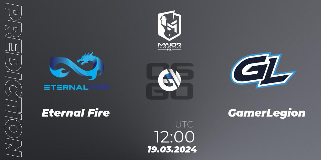 Eternal Fire contre GamerLegion : prédiction de match. 19.03.24. CS2 (CS:GO), PGL CS2 Major Copenhagen 2024 Challengers Stage