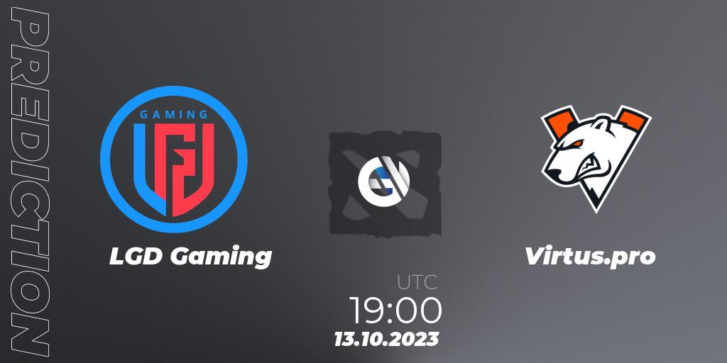 LGD Gaming contre Virtus.pro : prédiction de match. 13.10.23. Dota 2, The International 2023 - Group Stage