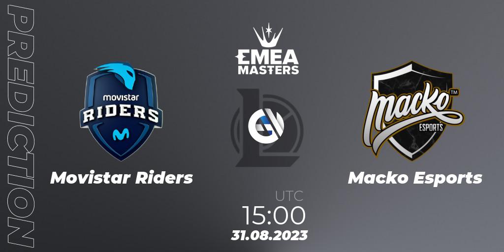 Movistar Riders contre Macko Esports : prédiction de match. 31.08.23. LoL, EMEA Masters Summer 2023