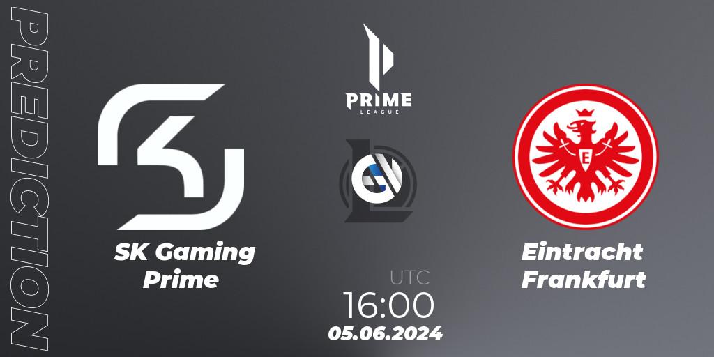 SK Gaming Prime contre Eintracht Frankfurt : prédiction de match. 05.06.2024 at 16:00. LoL, Prime League Summer 2024