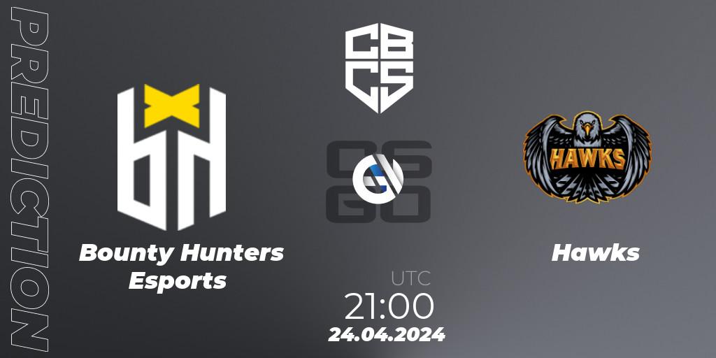 Bounty Hunters Esports contre Hawks : prédiction de match. 24.04.24. CS2 (CS:GO), CBCS Season 4: Open Qualifier #1