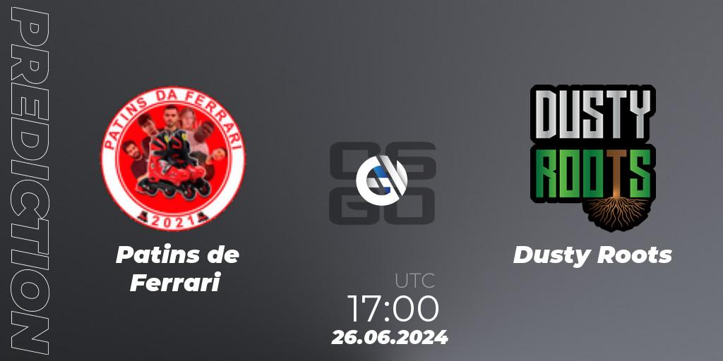 Patins de Ferrari contre Dusty Roots : prédiction de match. 26.06.2024 at 17:00. Counter-Strike (CS2), United21 South America Season 1
