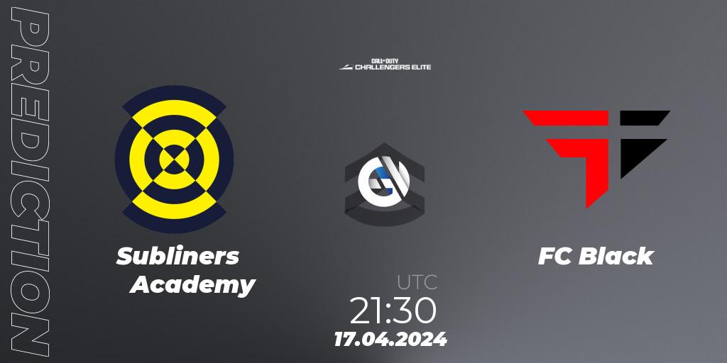 Subliners Academy contre FC Black : prédiction de match. 17.04.2024 at 21:30. Call of Duty, Call of Duty Challengers 2024 - Elite 2: NA