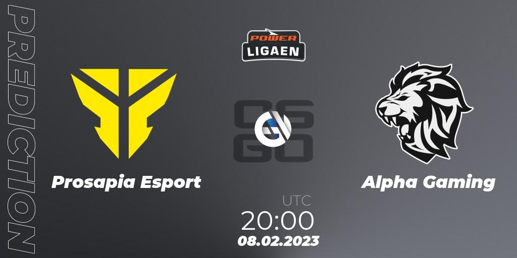 Prosapia Esport contre Alpha Gaming : prédiction de match. 08.02.23. CS2 (CS:GO), Dust2.dk Ligaen Season 22