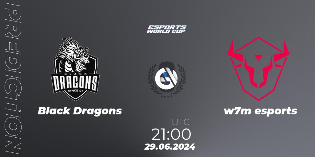 Black Dragons contre w7m esports : prédiction de match. 30.06.2024 at 00:30. Rainbow Six, Esports World Cup 2024: Brazil CQ