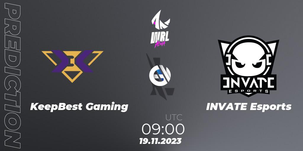 KeepBest Gaming contre INVATE Esports : prédiction de match. 19.11.23. Wild Rift, WRL Asia 2023 - Season 2 - Regular Season