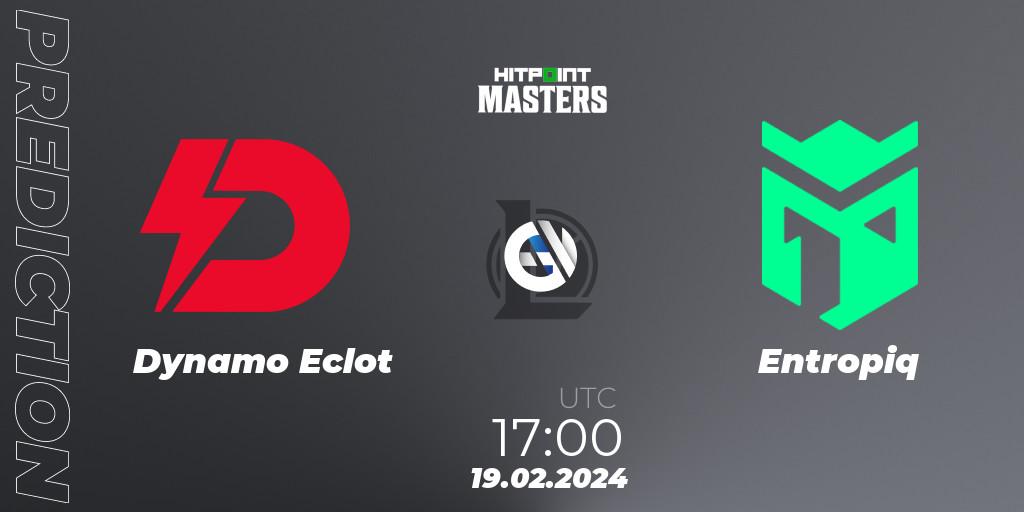 Dynamo Eclot contre Entropiq : prédiction de match. 19.02.24. LoL, Hitpoint Masters Spring 2024