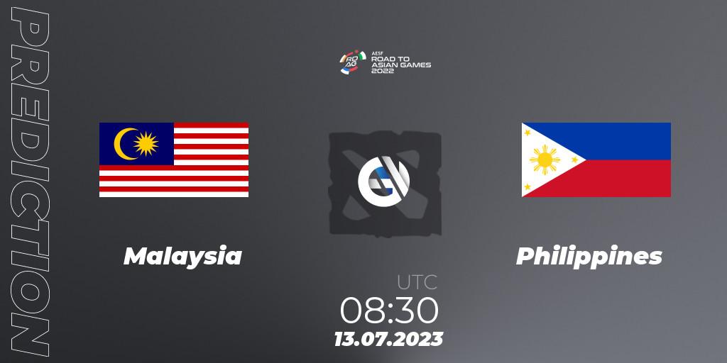 Malaysia contre Philippines : prédiction de match. 13.07.2023 at 08:46. Dota 2, 2022 AESF Road to Asian Games - Southeast Asia