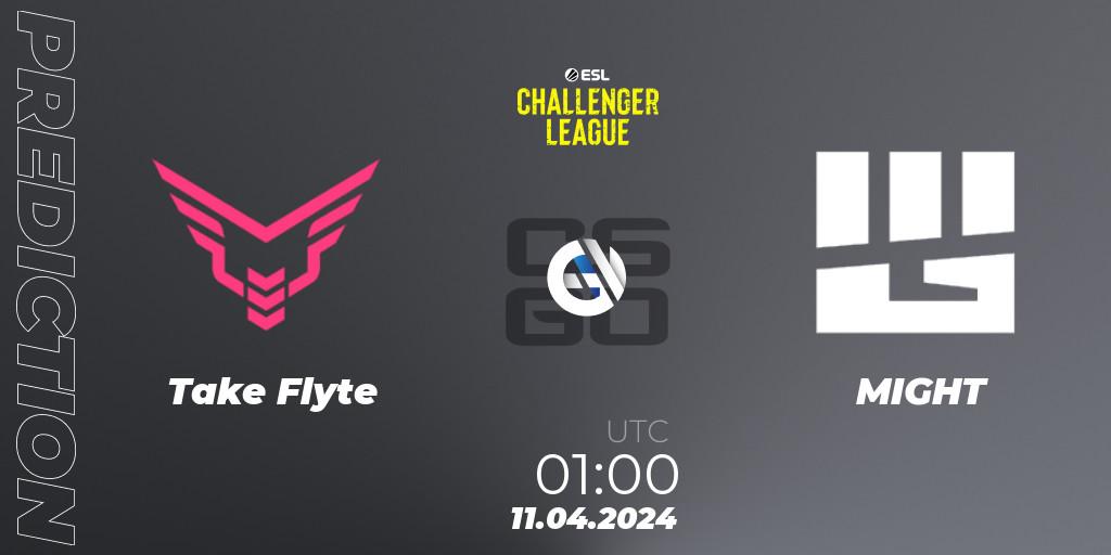Take Flyte contre MIGHT : prédiction de match. 11.04.2024 at 01:00. Counter-Strike (CS2), ESL Challenger League Season 47: North America
