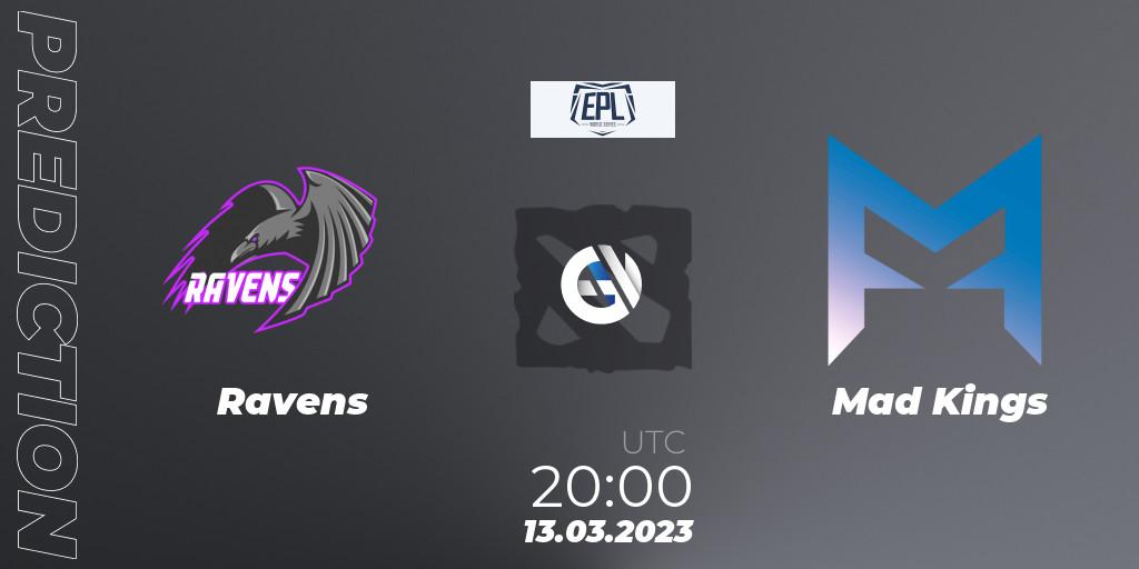 Ravens contre Mad Kings : prédiction de match. 13.03.2023 at 20:13. Dota 2, European Pro League World Series America Season 4