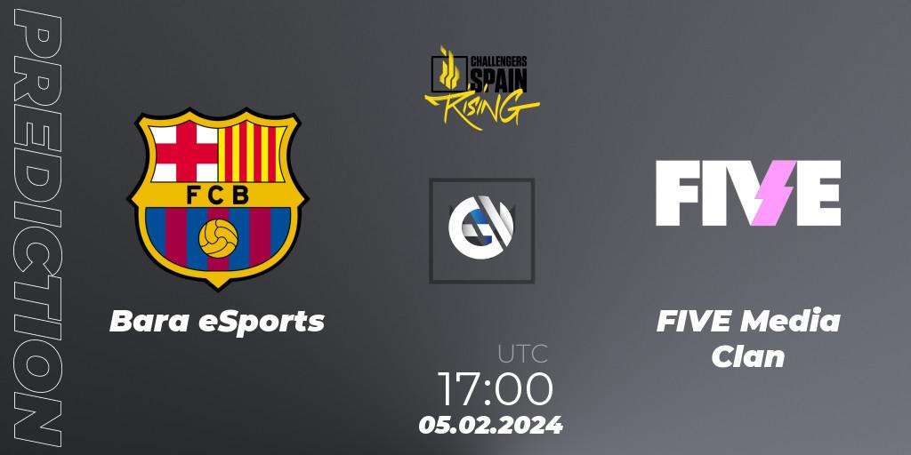 Barça eSports contre FIVE Media Clan : prédiction de match. 05.02.24. VALORANT, VALORANT Challengers 2024 Spain: Rising Split 1