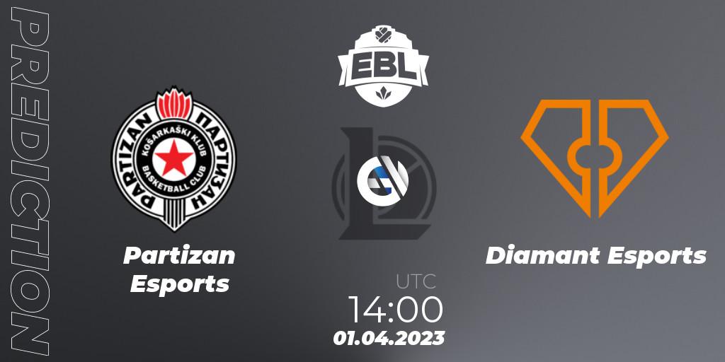 Partizan Esports contre Diamant Esports : prédiction de match. 01.04.23. LoL, EBL Season 12 - Playoffs