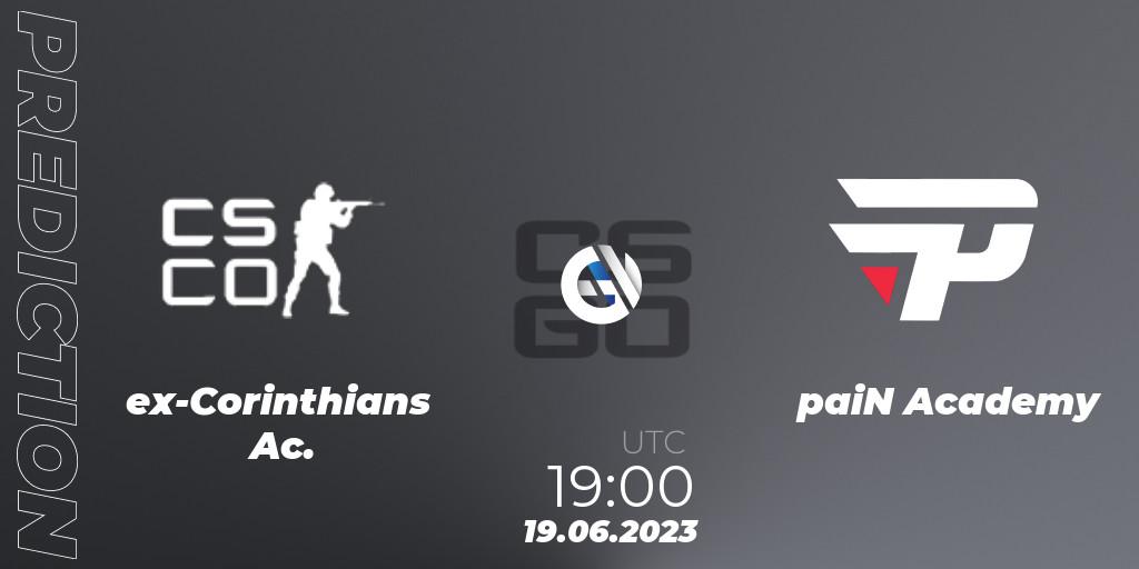 ex-Corinthians Ac. contre paiN Academy : prédiction de match. 19.06.23. CS2 (CS:GO), Gamers Club Liga Série A: June 2023