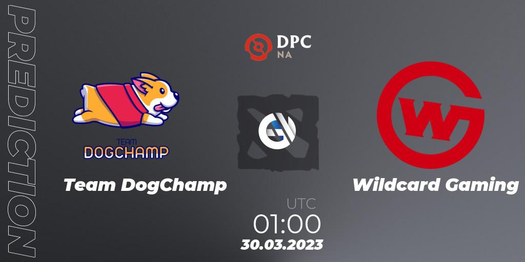 Team DogChamp contre Wildcard Gaming : prédiction de match. 30.03.23. Dota 2, DPC 2023 Tour 2: NA Division I (Upper)