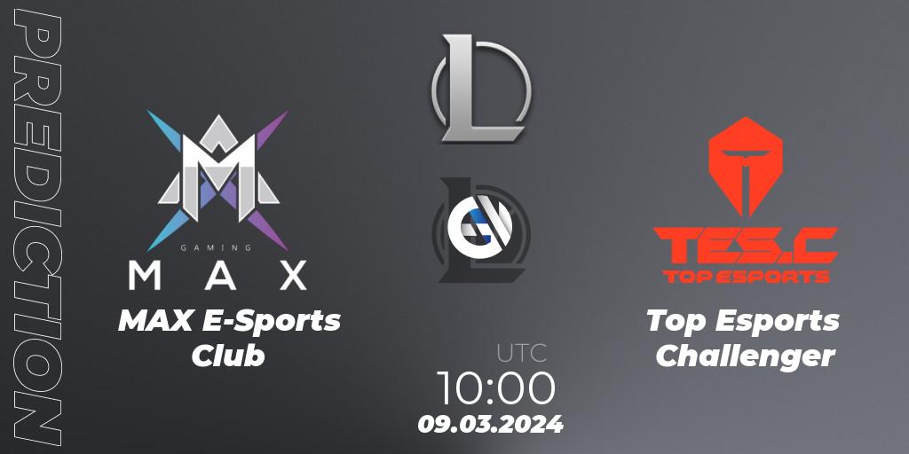 MAX E-Sports Club contre Top Esports Challenger : prédiction de match. 09.03.24. LoL, LDL 2024 - Stage 1