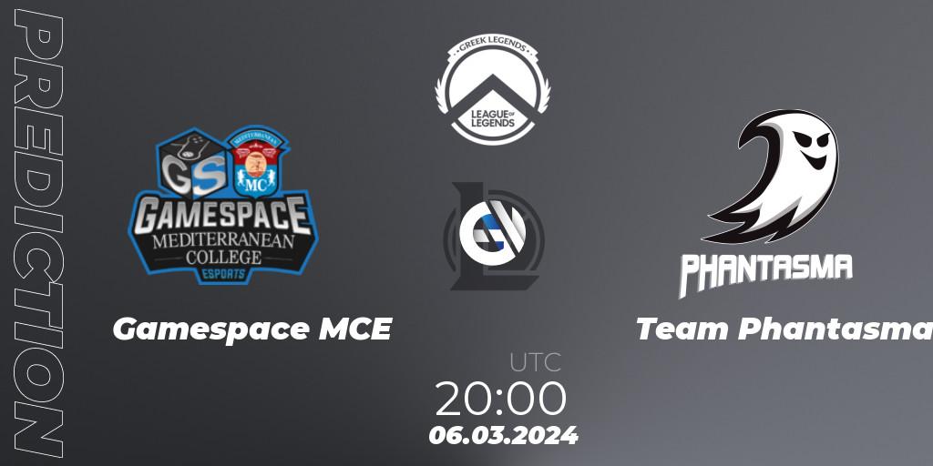 Gamespace MCE contre Team Phantasma : prédiction de match. 06.03.2024 at 20:00. LoL, GLL Spring 2024