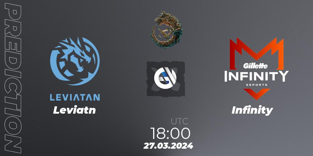 Leviatán contre Infinity : prédiction de match. 27.03.24. Dota 2, PGL Wallachia Season 1: South America Closed Qualifier