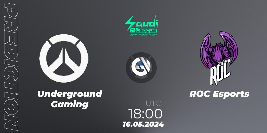 Underground Gaming contre ROC Esports : prédiction de match. 16.05.2024 at 19:00. Overwatch, Saudi eLeague 2024 - Major 2 Phase 1