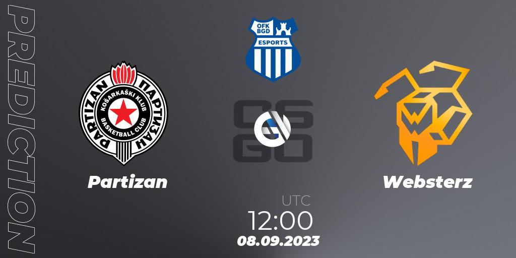 Partizan contre Websterz : prédiction de match. 08.09.23. CS2 (CS:GO), OFK BGD Esports Series #1