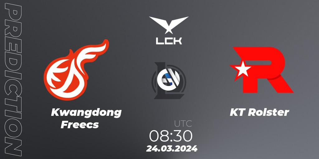 Kwangdong Freecs contre KT Rolster : prédiction de match. 24.03.24. LoL, LCK Spring 2024 - Group Stage