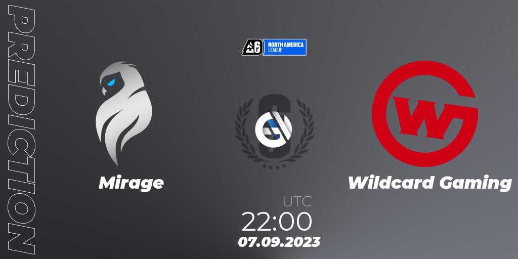 Mirage contre Wildcard Gaming : prédiction de match. 07.09.2023 at 22:00. Rainbow Six, North America League 2023 - Stage 2