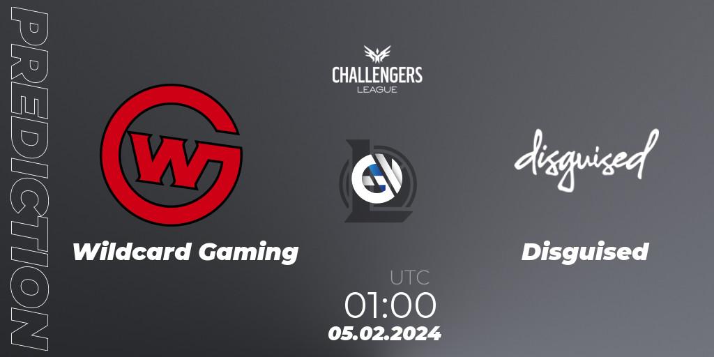 Wildcard Gaming contre Disguised : prédiction de match. 05.02.24. LoL, NACL 2024 Spring - Group Stage
