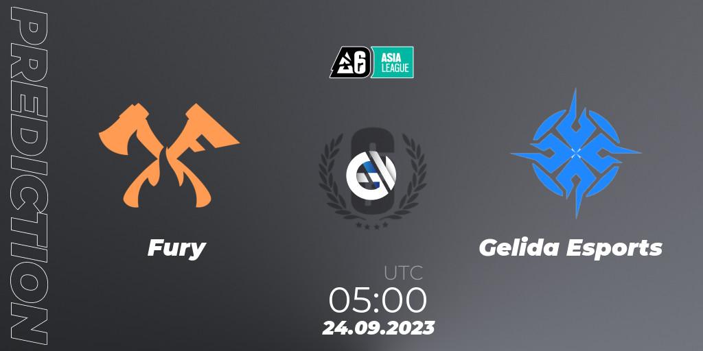 Fury contre Gelida Esports : prédiction de match. 24.09.2023 at 05:00. Rainbow Six, SEA League 2023 - Stage 2