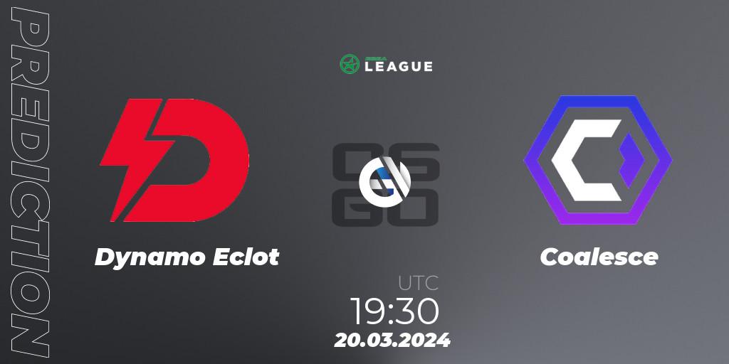 Dynamo Eclot contre Coalesce : prédiction de match. 20.03.24. CS2 (CS:GO), ESEA Season 48: Main Division - Europe