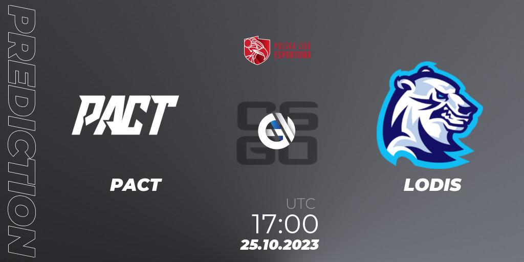 PACT contre LODIS : prédiction de match. 25.10.23. CS2 (CS:GO), Polska Liga Esportowa 2023: Split #3
