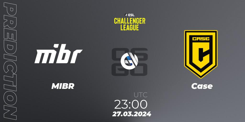 MIBR contre Case : prédiction de match. 27.03.24. CS2 (CS:GO), ESL Challenger League Season 47: South America