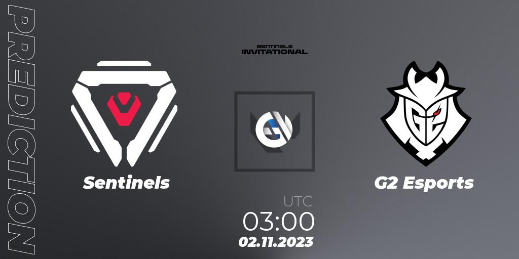 Sentinels contre G2 Esports : prédiction de match. 02.11.2023 at 04:00. VALORANT, Sentinels Invitational