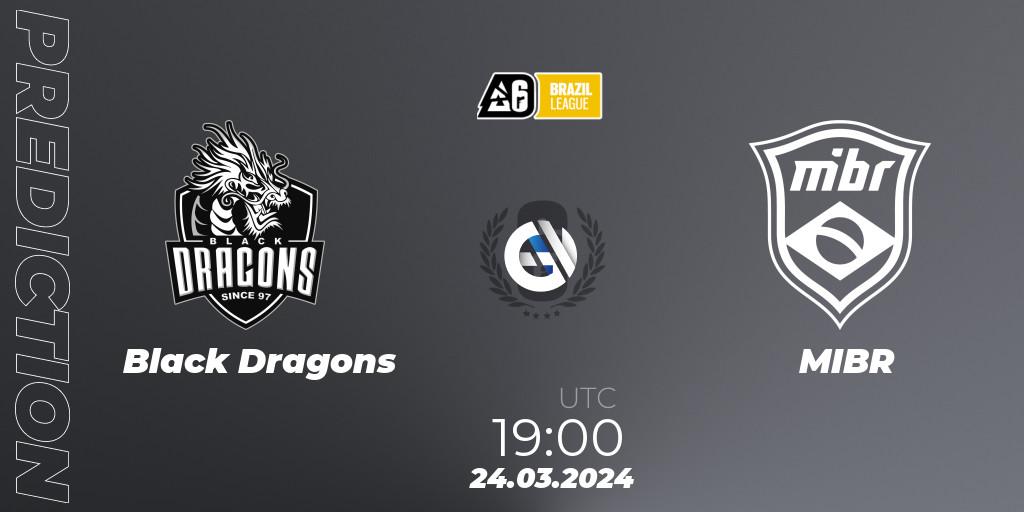Black Dragons contre MIBR : prédiction de match. 24.03.2024 at 19:00. Rainbow Six, Brazil League 2024 - Stage 1