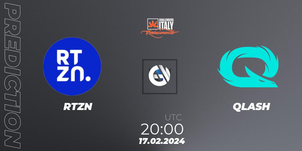 RTZN contre QLASH : prédiction de match. 17.02.24. VALORANT, VALORANT Challengers 2024 Italy: Rinascimento Split 1