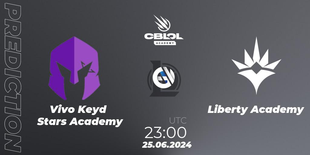 Vivo Keyd Stars Academy contre Liberty Academy : prédiction de match. 25.06.2024 at 23:00. LoL, CBLOL Academy 2024