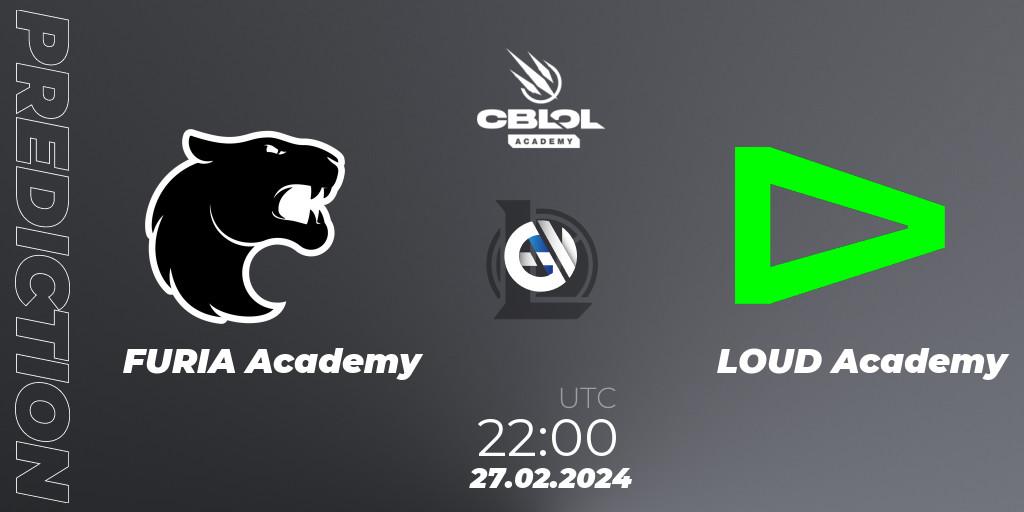 FURIA Academy contre LOUD Academy : prédiction de match. 27.02.24. LoL, CBLOL Academy Split 1 2024