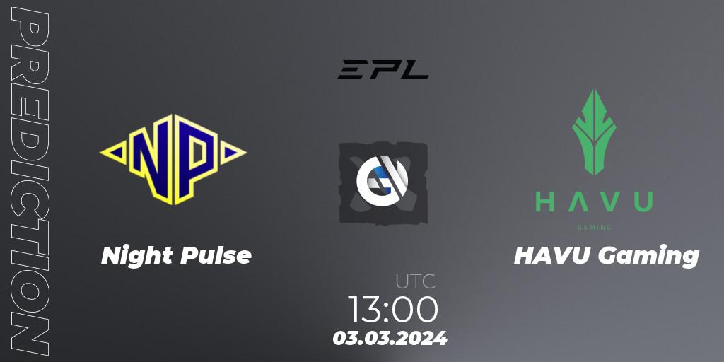 Night Pulse contre HAVU Gaming : prédiction de match. 03.03.24. Dota 2, European Pro League Season 17: Division 2