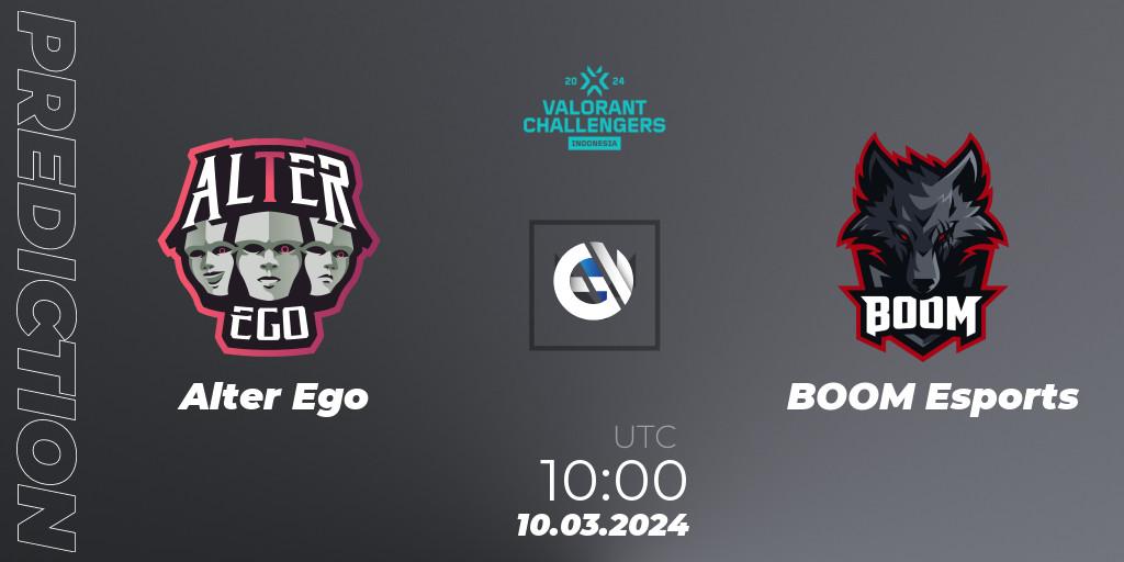 Alter Ego contre BOOM Esports : prédiction de match. 10.03.24. VALORANT, VALORANT Challengers Indonesia 2024: Split 1