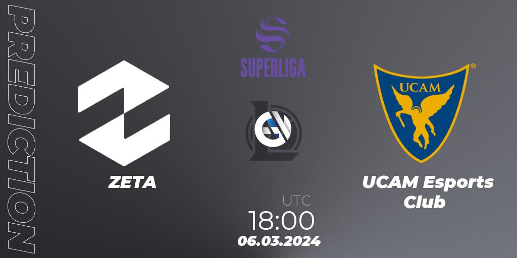 ZETA contre UCAM Esports Club : prédiction de match. 06.03.24. LoL, Superliga Spring 2024 - Group Stage