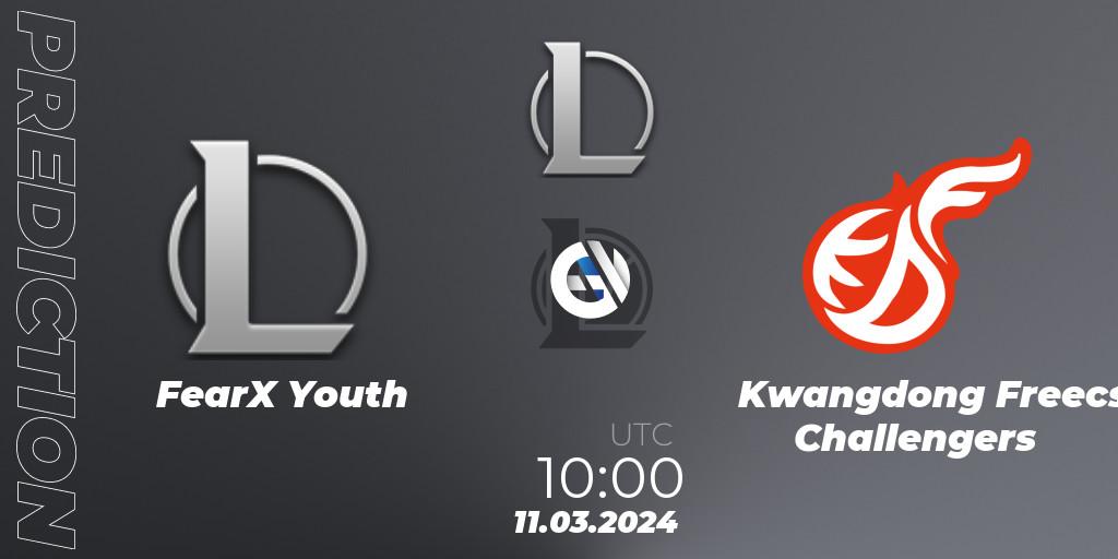 FearX Youth contre Kwangdong Freecs Challengers : prédiction de match. 11.03.24. LoL, LCK Challengers League 2024 Spring - Group Stage