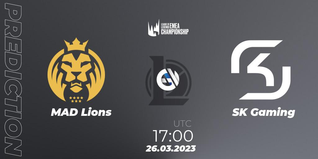 MAD Lions contre SK Gaming : prédiction de match. 26.03.23. LoL, LEC Spring 2023 - Regular Season