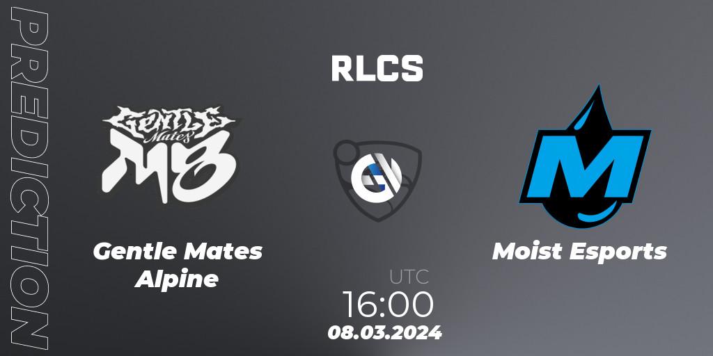 Gentle Mates Alpine contre Moist Esports : prédiction de match. 08.03.2024 at 16:00. Rocket League, RLCS 2024 - Major 1: Europe Open Qualifier 3