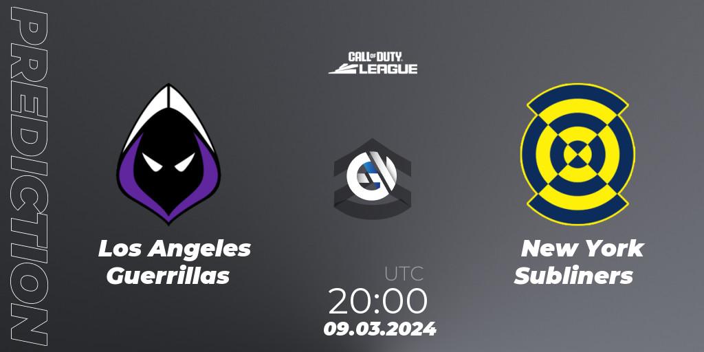 Los Angeles Guerrillas contre New York Subliners : prédiction de match. 09.03.2024 at 20:00. Call of Duty, Call of Duty League 2024: Stage 2 Major Qualifiers