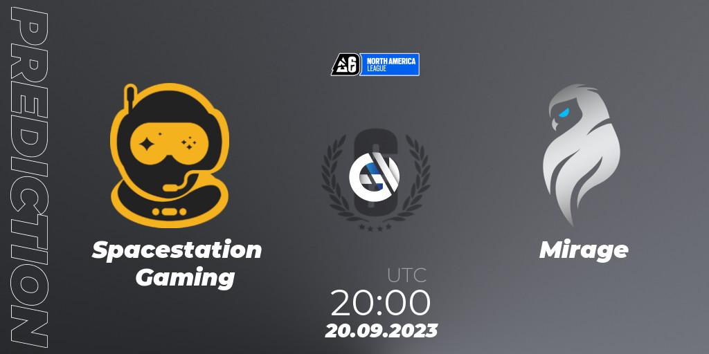 Spacestation Gaming contre Mirage : prédiction de match. 20.09.2023 at 20:00. Rainbow Six, North America League 2023 - Stage 2