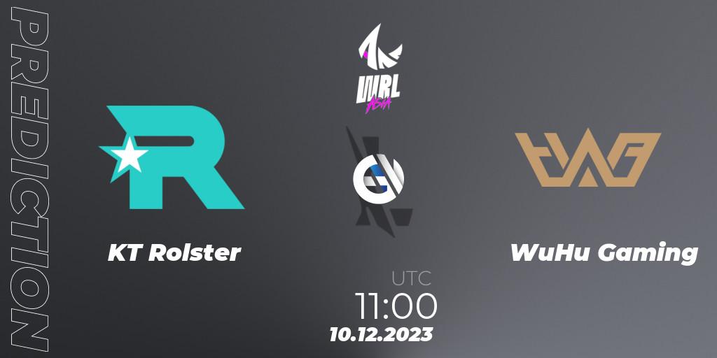 KT Rolster contre WuHu Gaming : prédiction de match. 10.12.23. Wild Rift, WRL Asia 2023 - Season 2 - Regular Season