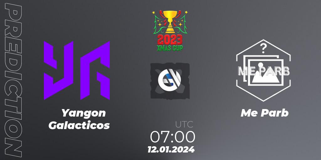 Yangon Galacticos contre Me Parb : prédiction de match. 12.01.2024 at 07:04. Dota 2, Xmas Cup 2023