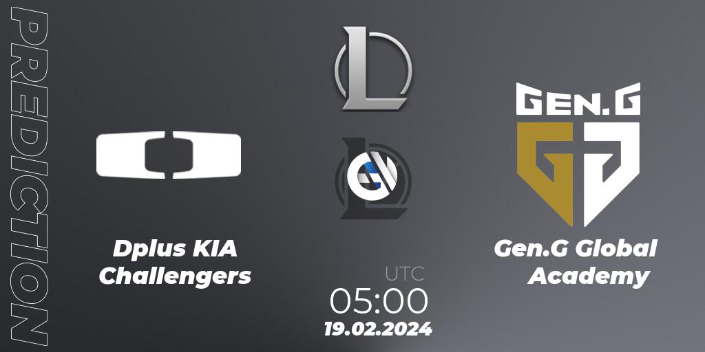 Dplus KIA Challengers contre Gen.G Global Academy : prédiction de match. 19.02.24. LoL, LCK Challengers League 2024 Spring - Group Stage